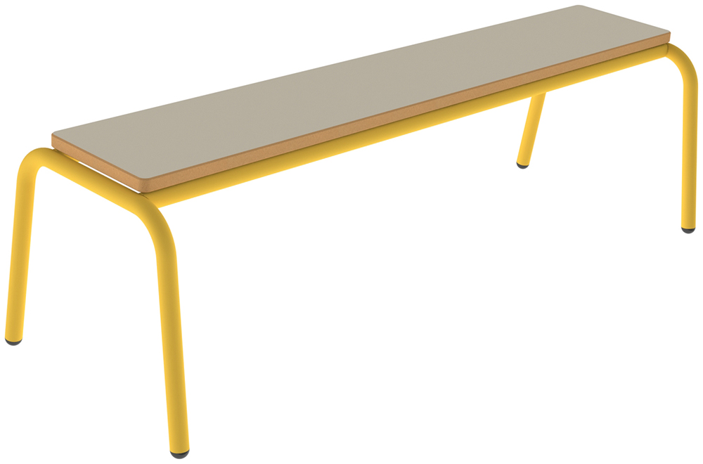[SA70213ZZEP] Banc MOLY MDF mélaminé ép.19 mm chant vernis piètement époxy - L120 cm - T3 - Ivoire