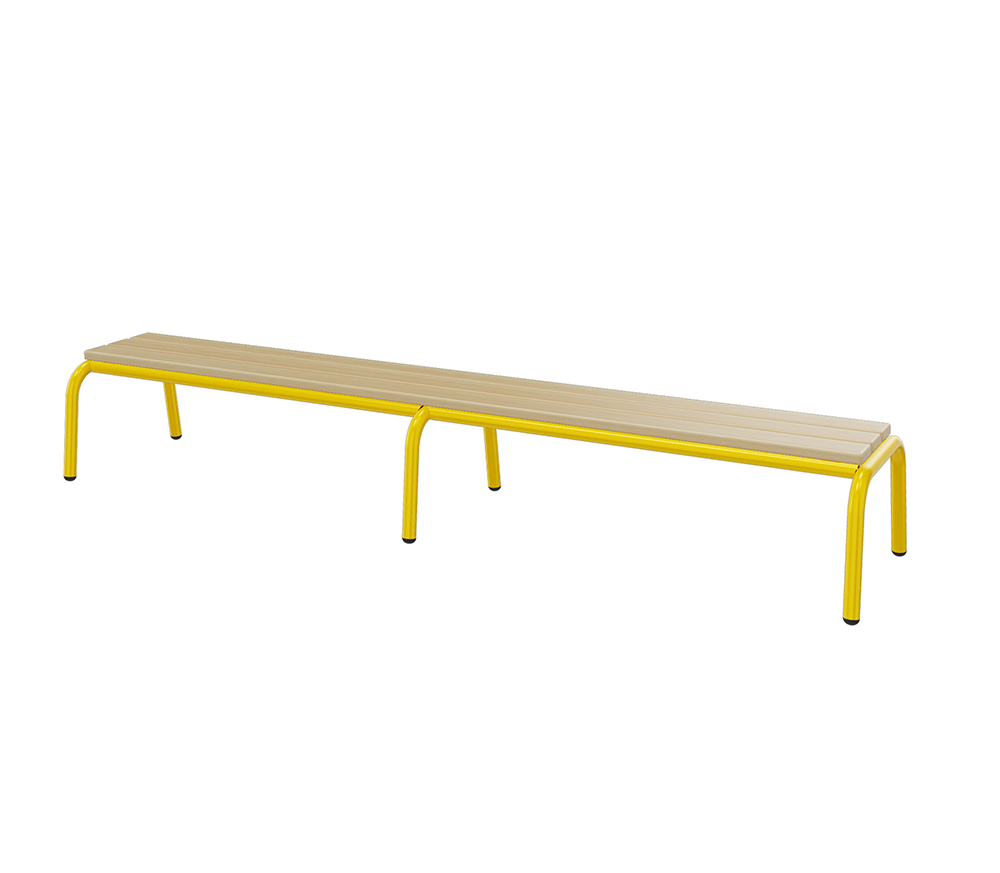 [SA70911ZZEP] Banc MOLY hêtre massif vernis incolore piètement époxy - L160 cm - T1