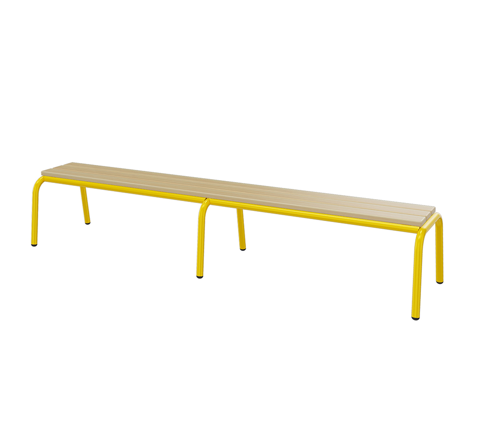 [SA70912ZZEP] Banc MOLY hêtre massif vernis incolore piètement époxy - L160 cm - T2