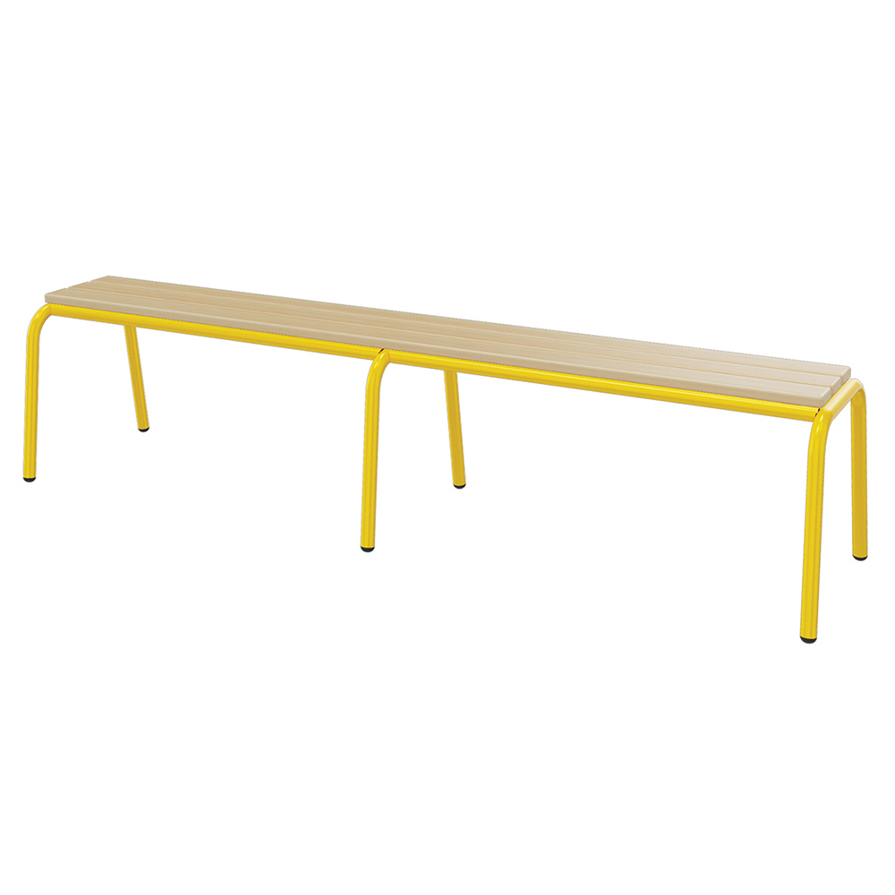 [SA70914ZZEP] Banc MOLY hêtre massif vernis incolore piètement époxy - L160 cm - T4