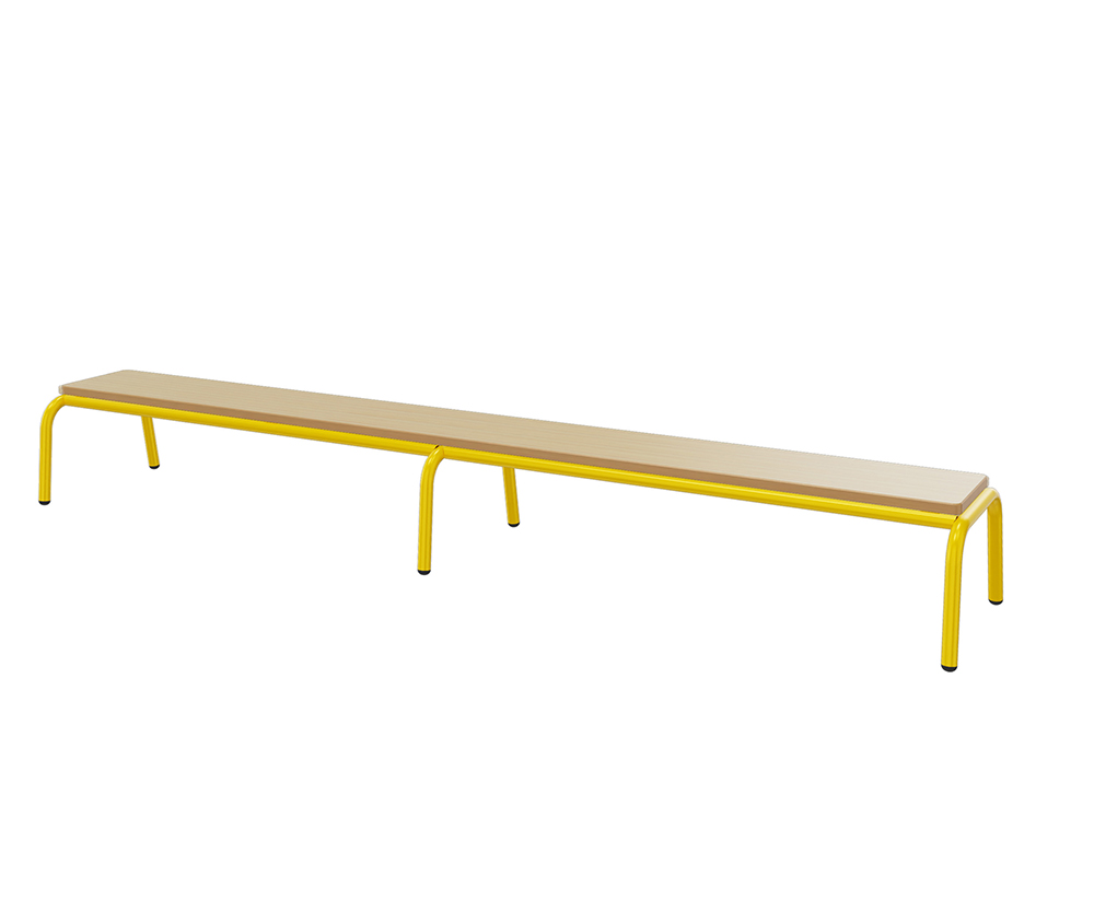 [SA71011ZZEP] Banc MOLY hêtre massif vernis incolore piètement époxy - L200 cm - T1