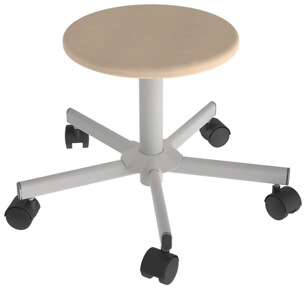 [SB10923ZZEP] Tabouret PAGALY mobile assise Blueprotech® piètement époxy - T3