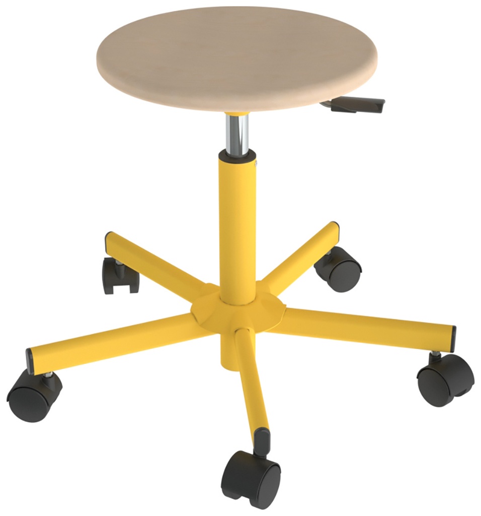 [SB11226ZZEP] Tabouret PAGALY HR à gaz mobile assise Blueprotech® piètement époxy - H42 à 60 cm