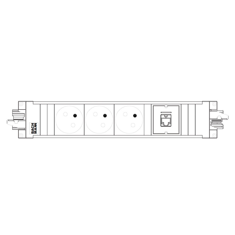 [SB18800ZZZZ-01] Bloc multiprises 3 prises TER + RJ45