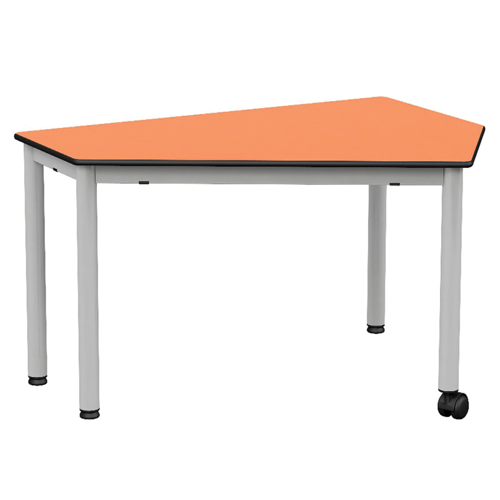 Table VERSATI plateau ép.13 mm stratifié compact chant âme noire piètement époxy - 90x69 cm - T2