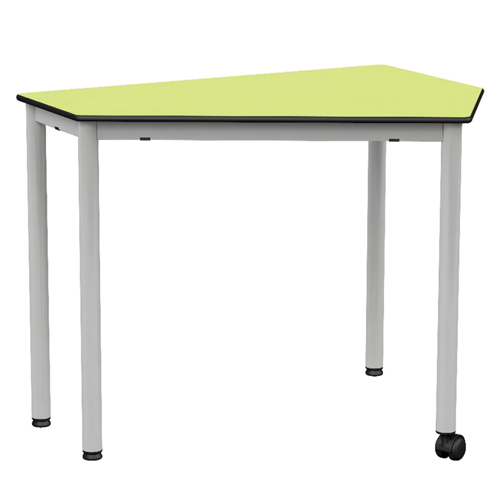 Table VERSATI plateau ép.13 mm stratifié compact chant âme noire piètement époxy - 90x69 cm - T5