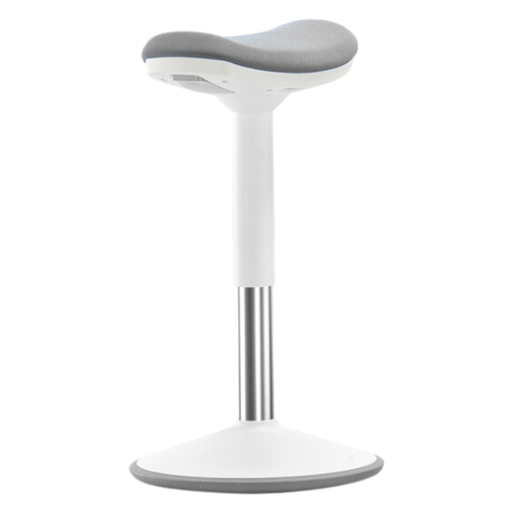 [SB69300ZZZZ-01] Tabouret MOBILOOP HR basculant ABS assise tissu - HA 51 à 66 cm - Gris/blanc