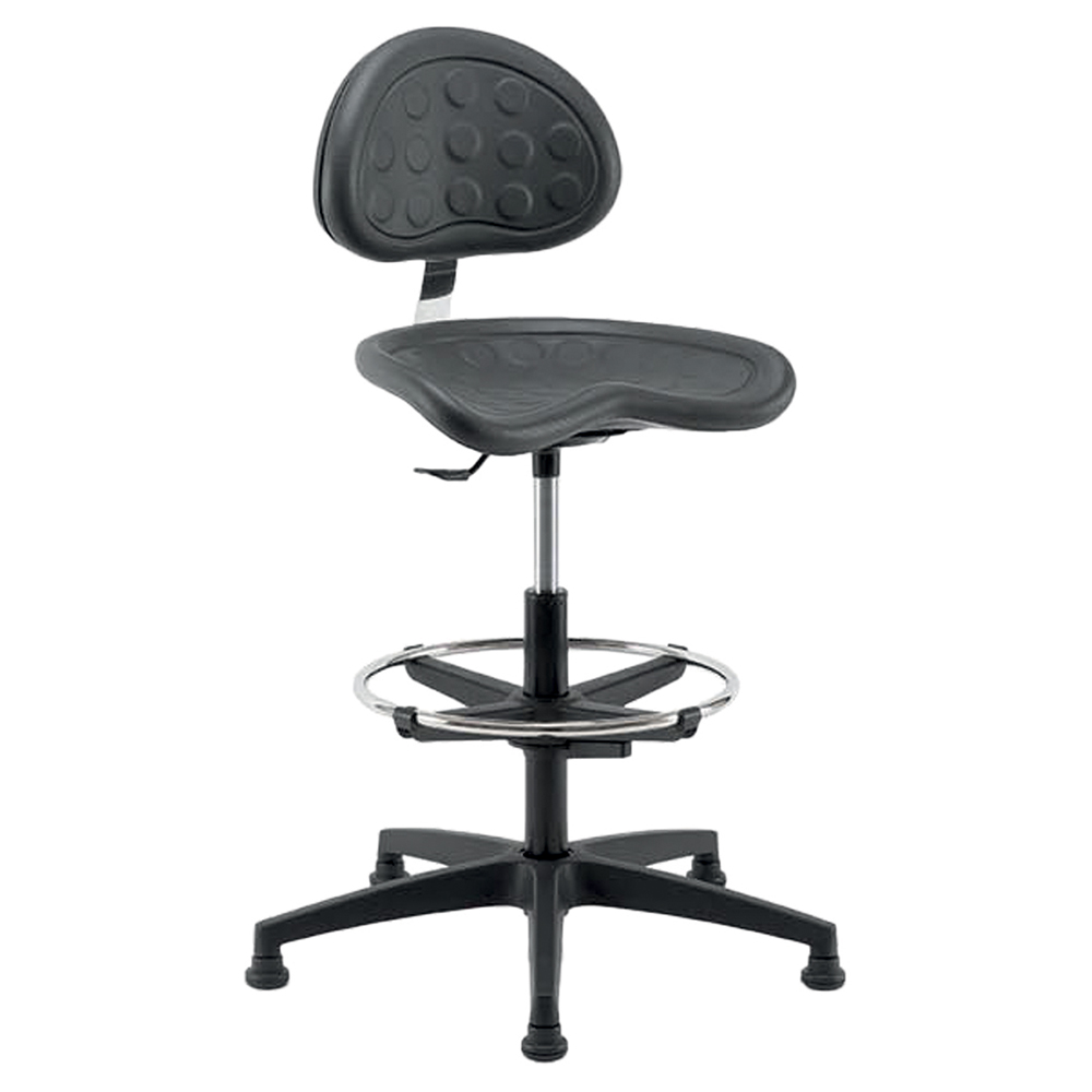 [SB95700ZZZZ-01] Siège TRACTOR assise et dossier polyuréthane piètement nylon repose-pieds - H59 à 84 cm