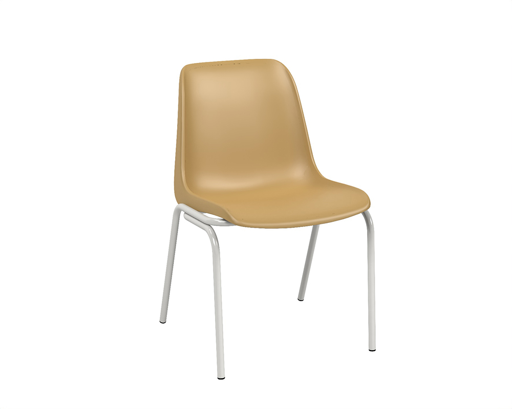 [MO-101M] Chaise 100 coque polypropylène piètement époxy avec marquage - T6