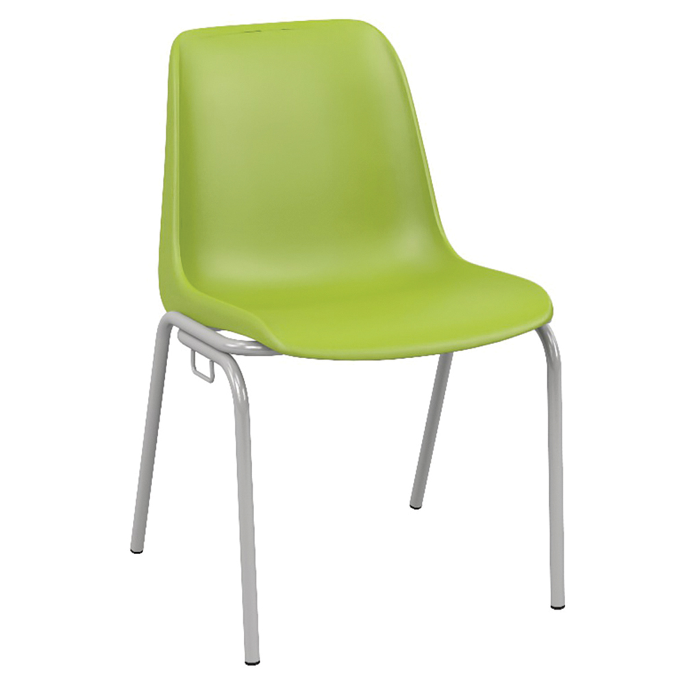 [MO-102] Chaise 100 accrochable coque polypropylène piètement époxy - T6