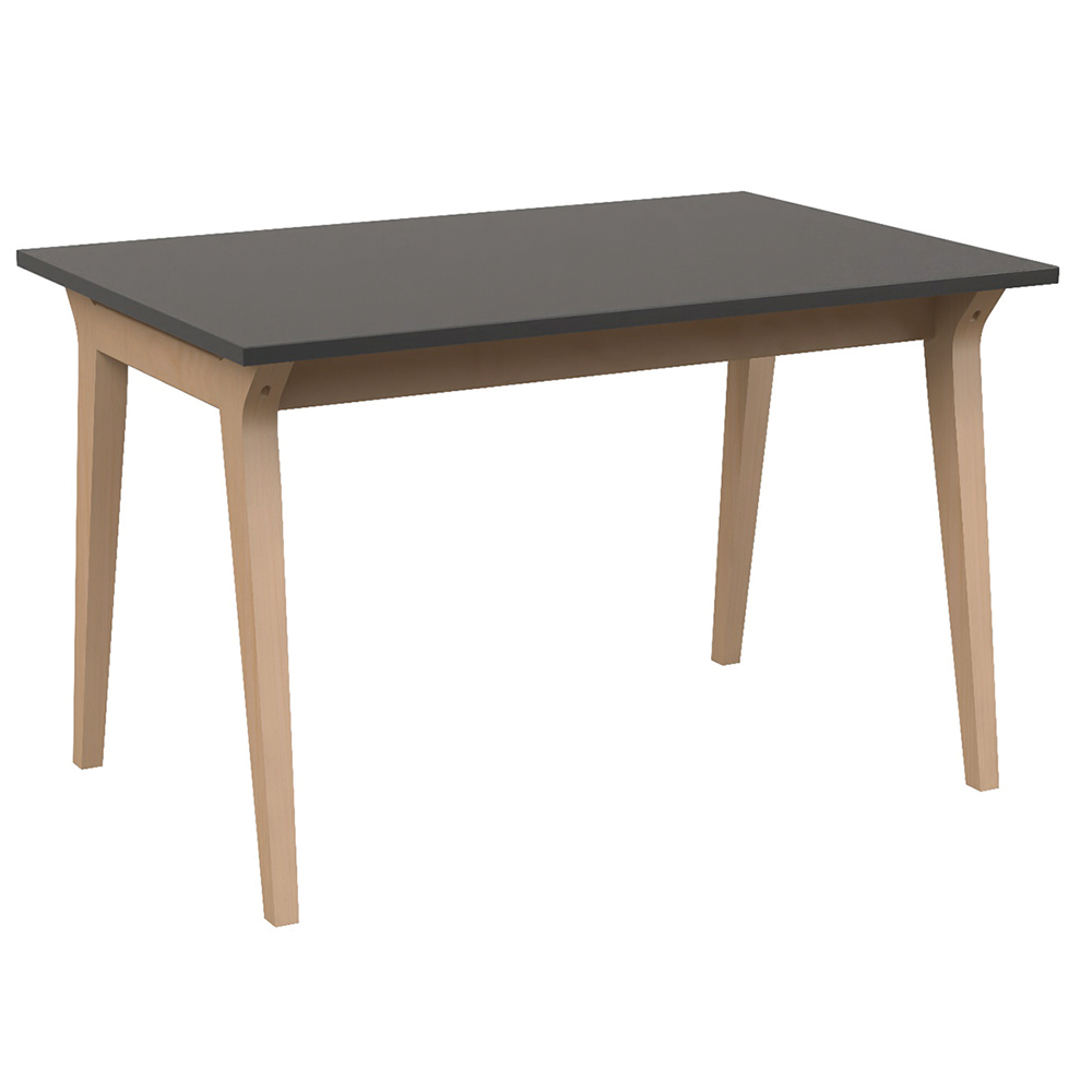 Table MATHILDE plateau ép.24 mm stratifié chant ABS piètement bois - 120x80 cm - T6