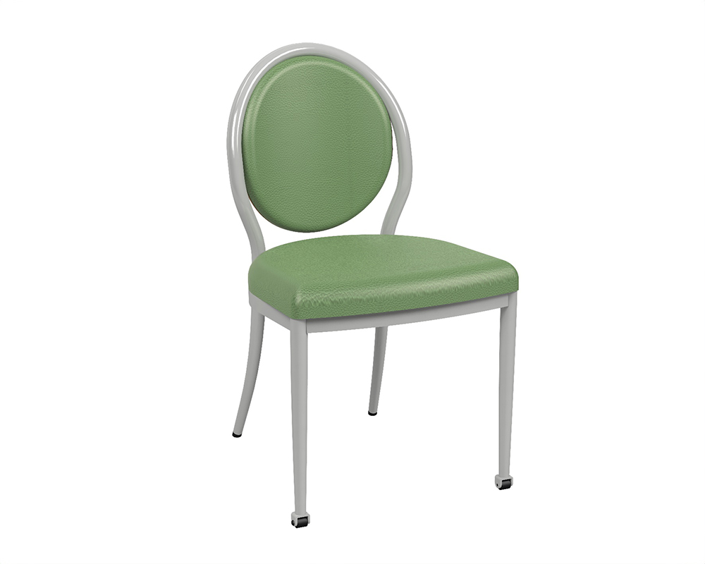 [MO-261L2R] Chaise 260 mobile assise et dossier tissu enduit piètement alu époxy - T6