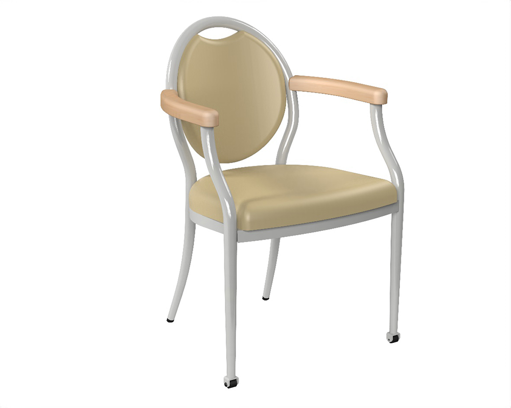 [MO-265L2BPMR] Bridge 260 mobile assise et dossier prise de main tissu enduit accoudoir bois piètement alu époxy - T6