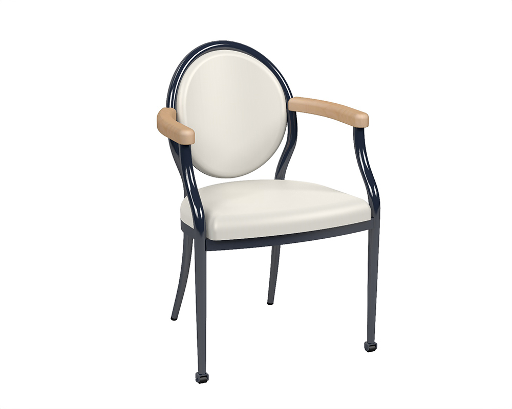 [MO-265L2BR] Bridge 260 mobile assise et dossier tissu enduit accoudoir bois piètement alu époxy - T6
