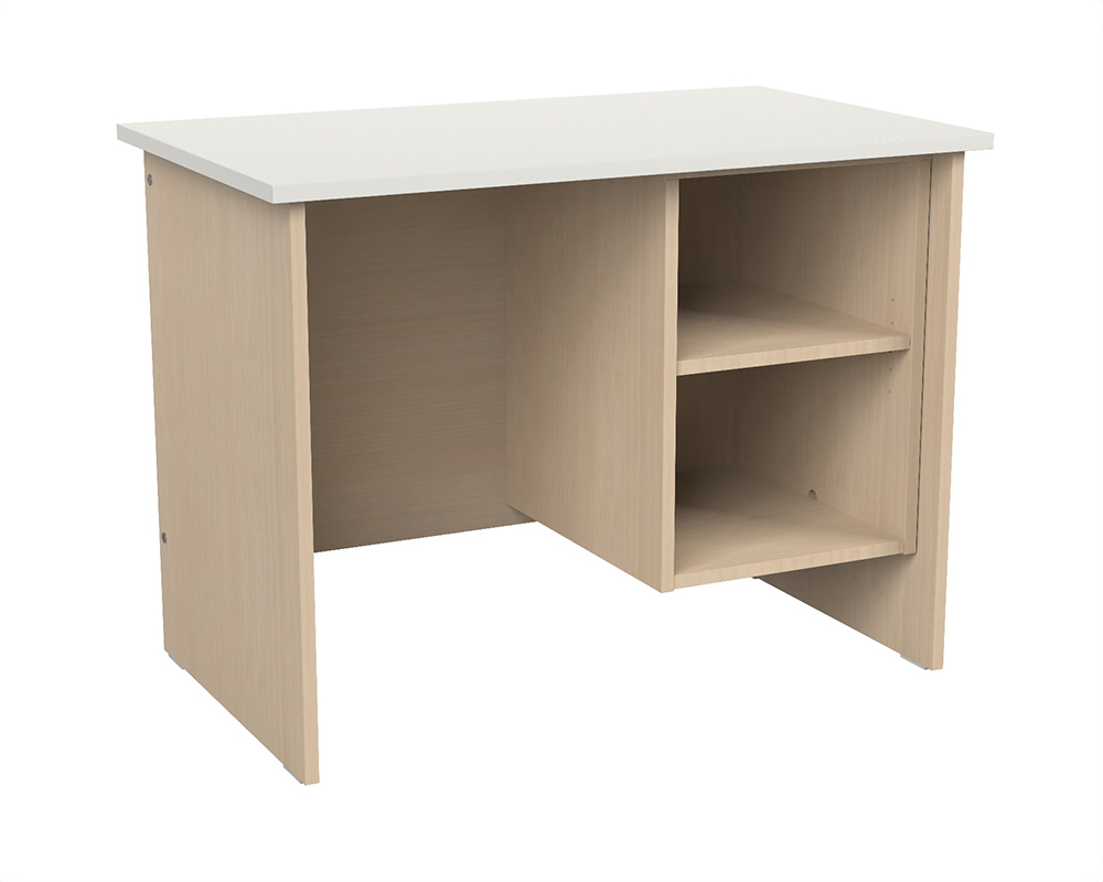 [MO-30310191] Bureau TERRA caisson 2 niches plateau ép.21 mm stratifié chant ABS panneau mélaminé - 120x60cm - T6