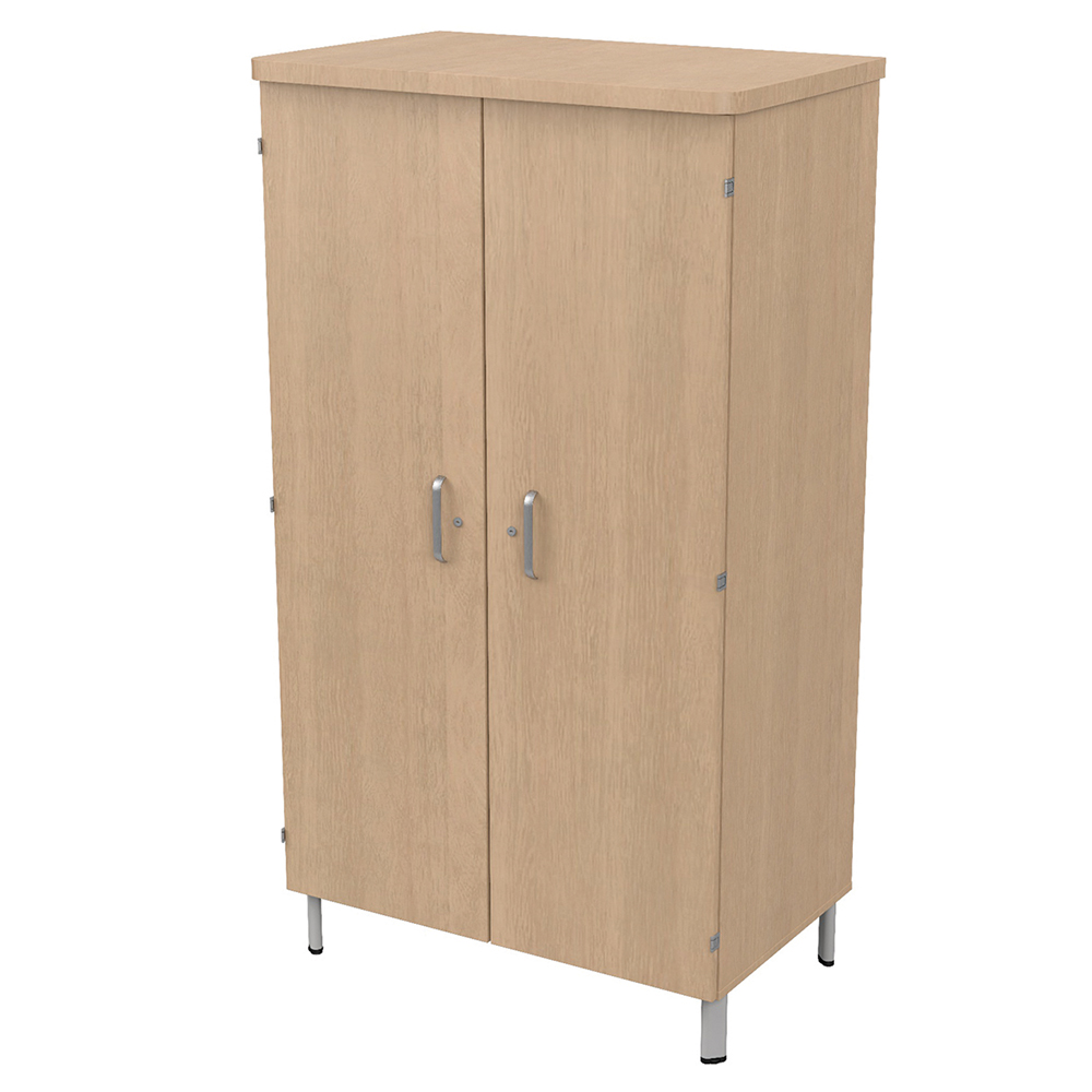 [MO-40020950] Armoire DANAÉ SIGNATURE 2 portes/serrure 1/2 penderie et lingerie méla. pièt.époxy - L83xP65xH180 cm