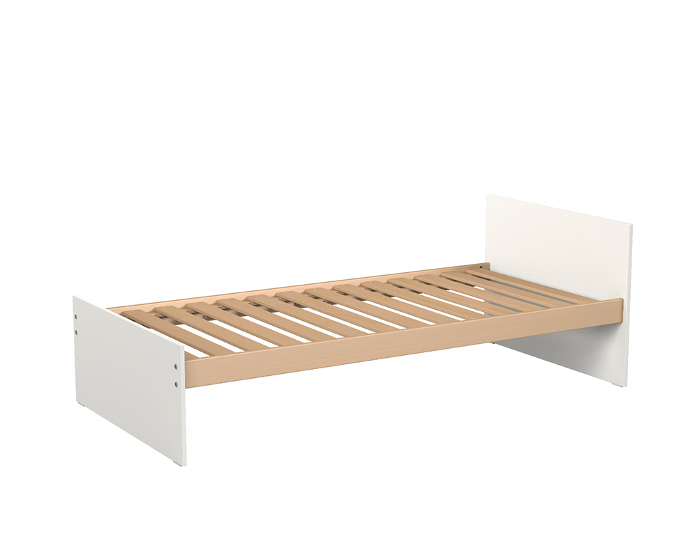 [MO-50311020] Lit TERRA mélaminé sommier à lattes rigides H34 cm - 80x190 cm
