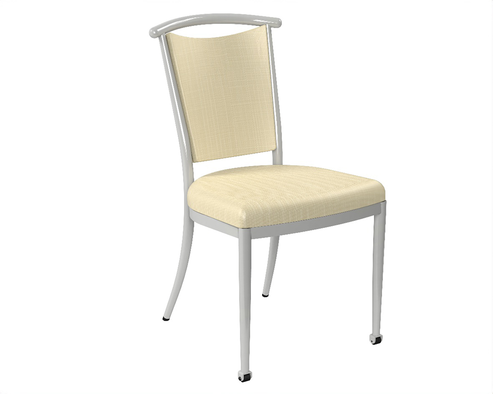 [MO-551R] Chaise 550 mobile assise et dossier tissu enduit piètement aluminium époxy - T6