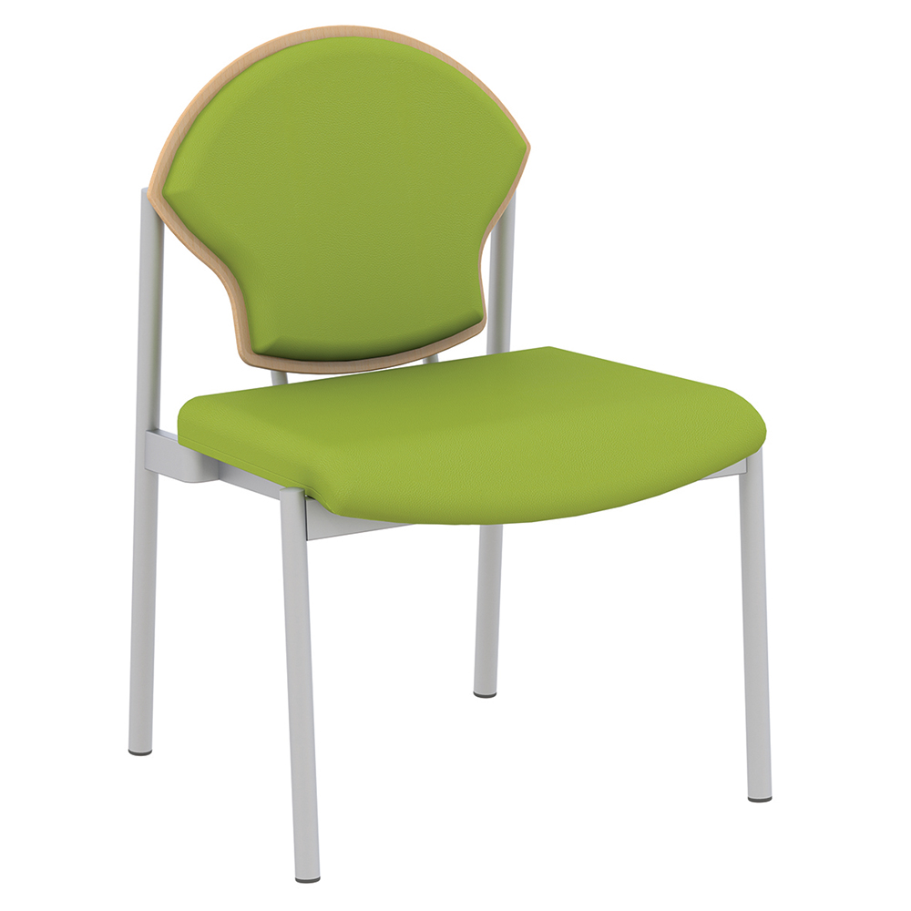 [MO-591L] Chaise 590 assise et dossier tissu enduit piètement époxy - L66xP65xH91 cm