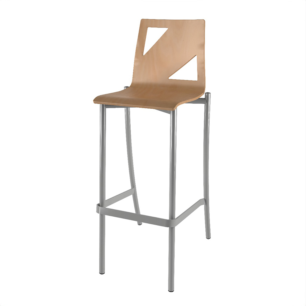 [MO-661C21] Tabouret BEST coque bois C21 Moda piètement époxy - H80 cm