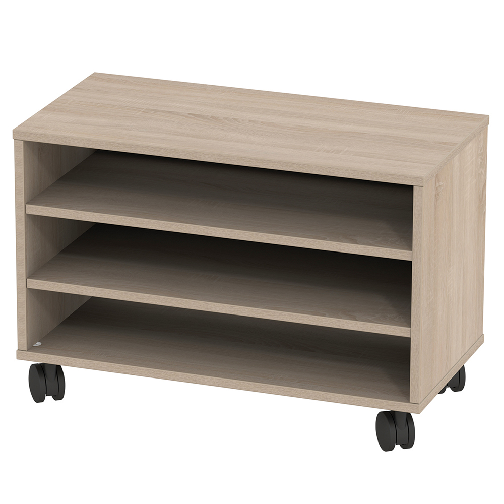 [MO-73000000] Meuble TV mobile mélaminé chant ABS - L80xP40xH55 cm