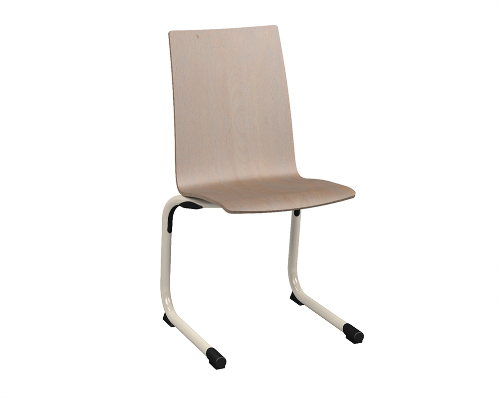 [MO-AN171T5C12] Chaise GALLA PREMIUM coque C12 Alvana bois teinté piètement aluminium époxy - T5
