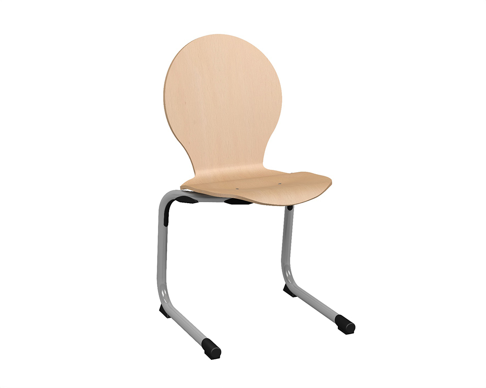 [MO-AN173T5C10] Chaise GALLA coque C10 Evine bois Blueprotech® piètement aluminium époxy - T5