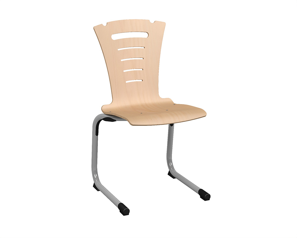 [MO-AN173T5C24] Chaise GALLA coque C24 Coraly bois Blueprotech® piètement aluminium époxy - T5