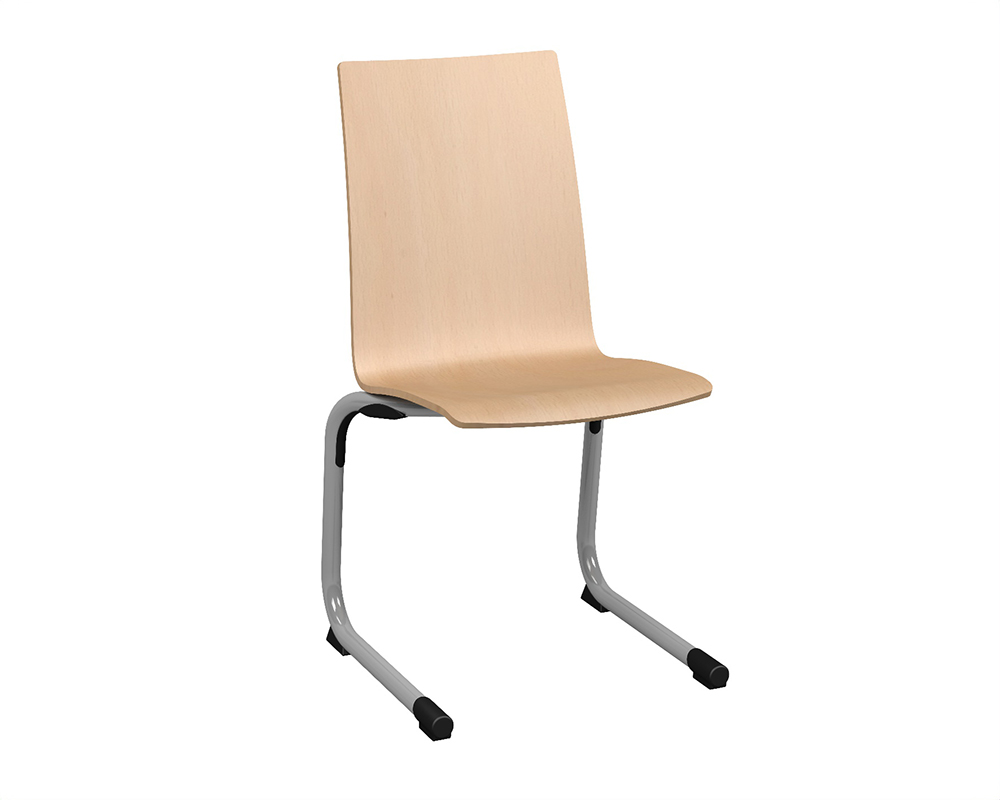 [MO-AN173T6C12] Chaise GALLA PREMIUM coque C12 Alvana bois incolore piètement aluminium - T6