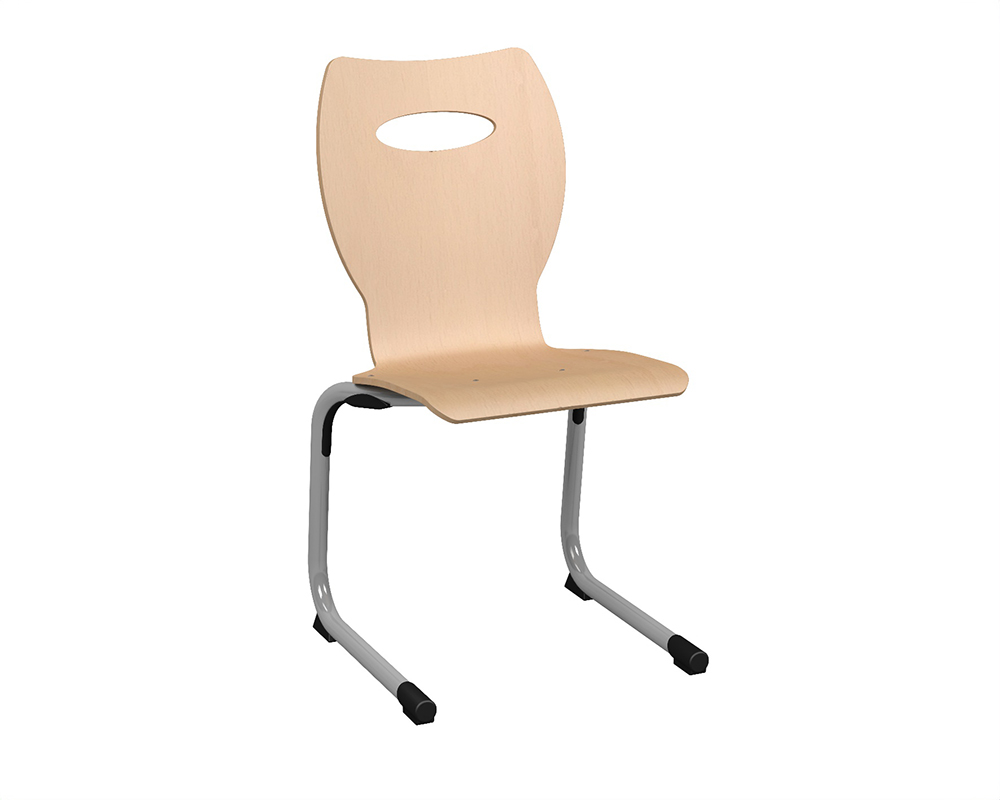 [MO-AN173T6C20] Chaise GALLA coque C20 Kary bois Blueprotech® piètement aluminium époxy - T6