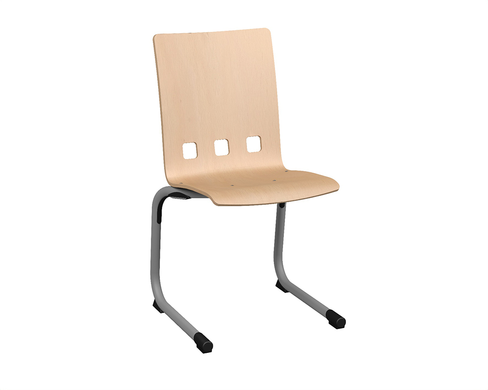 [MO-AN173T6C23] Chaise GALLA coque C23 Caro bois Blueprotech® piètement aluminium époxy - T6