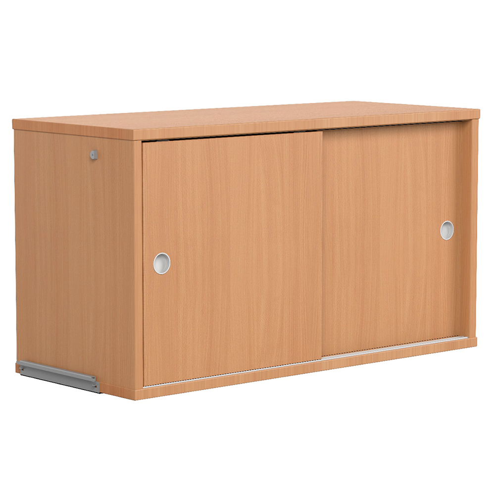 [MO-DBB000068] Rangement LINÉAL/NATUR 2 portes coulissantes mélaminé pour rayonnage L90 cm