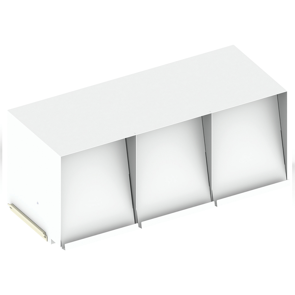 [MO-DBB000114] Présentoir à périodiques LINÉAL 3 portes époxy à intégrer pour rayonnage L90 cm