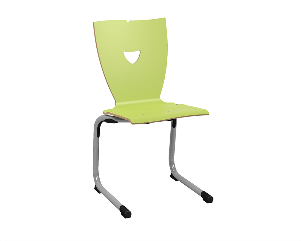 Chaise GALLA coque C8 Hello stratifié chant brut piètement aluminium époxy - T5