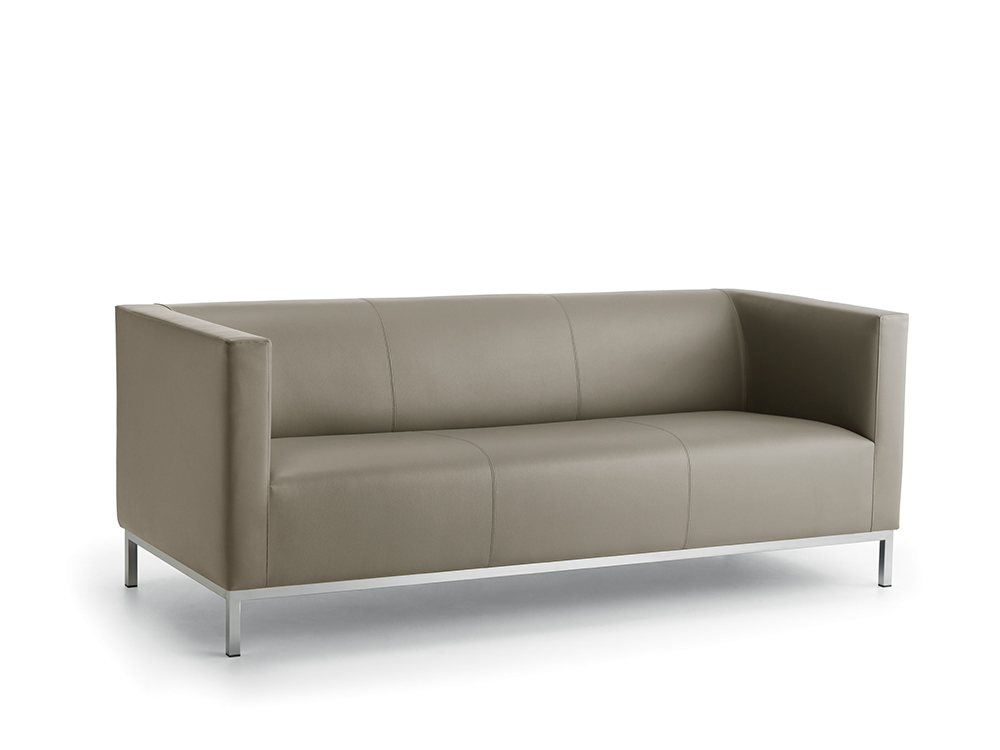 [MO-ARGO32] Canapé ARGO 3 places tissu enduit piètement chromé - L178xP76xH67,5 cm