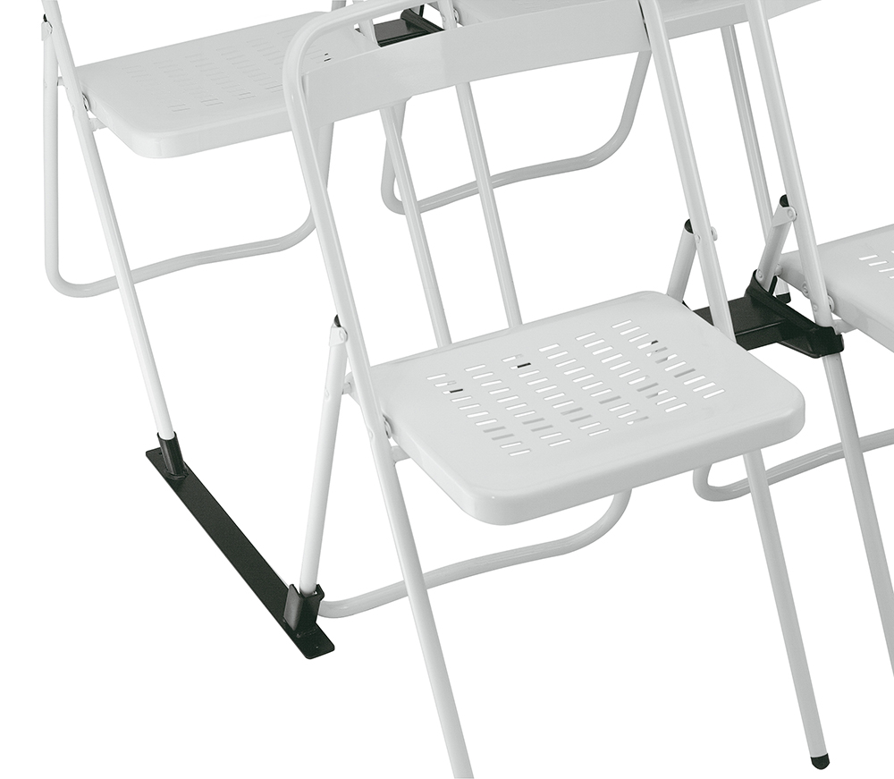 [MO-BRT] Barre d'espacement de rangées époxy pour chaise pliante TOURAINE - Noir RAL 9005