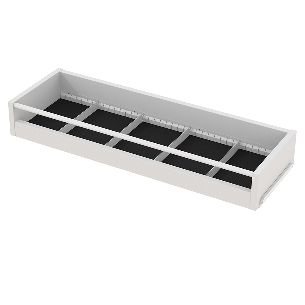 [MO-DBB000016] Bac à CD/DVD LINÉAL/NATUR 5 cases mélaminé pour rayonnge L90 cm