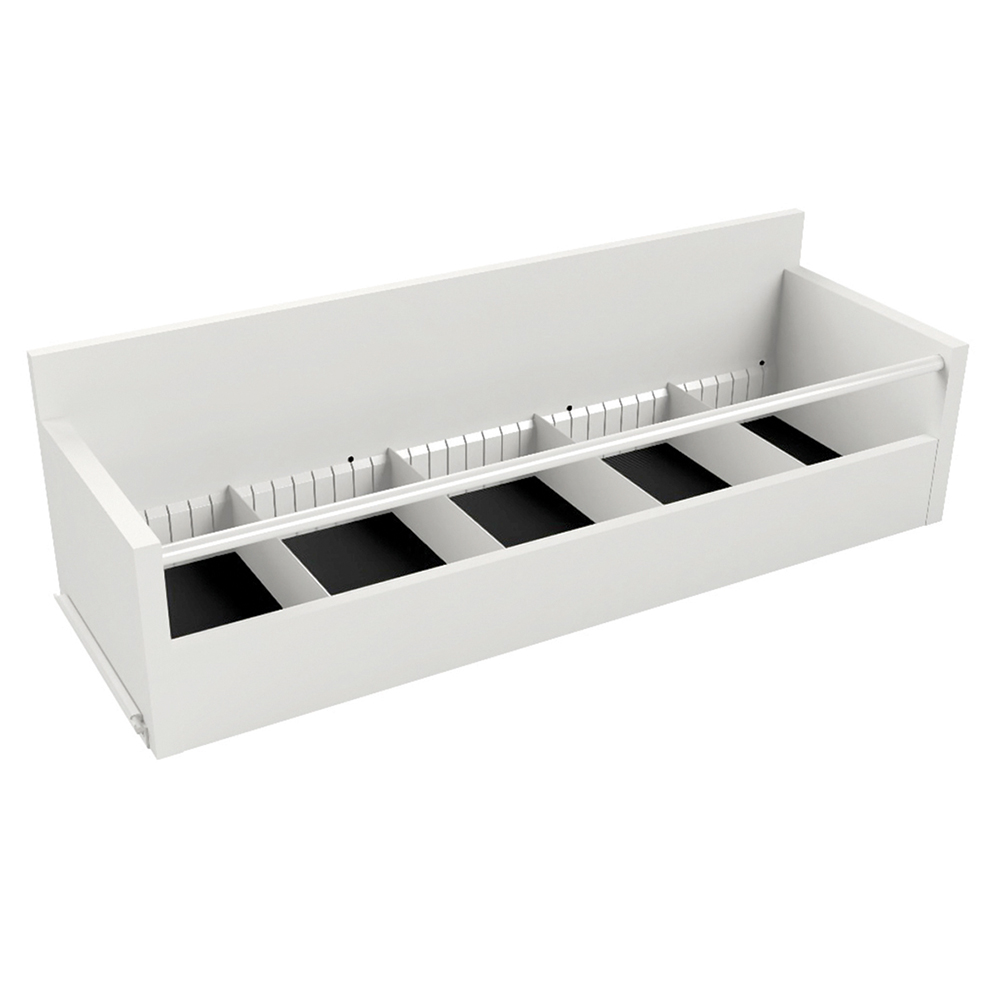 Bac à albums/BD LINÉAL/NATUR 5 cases mélaminé pour rayonnage L90 cm