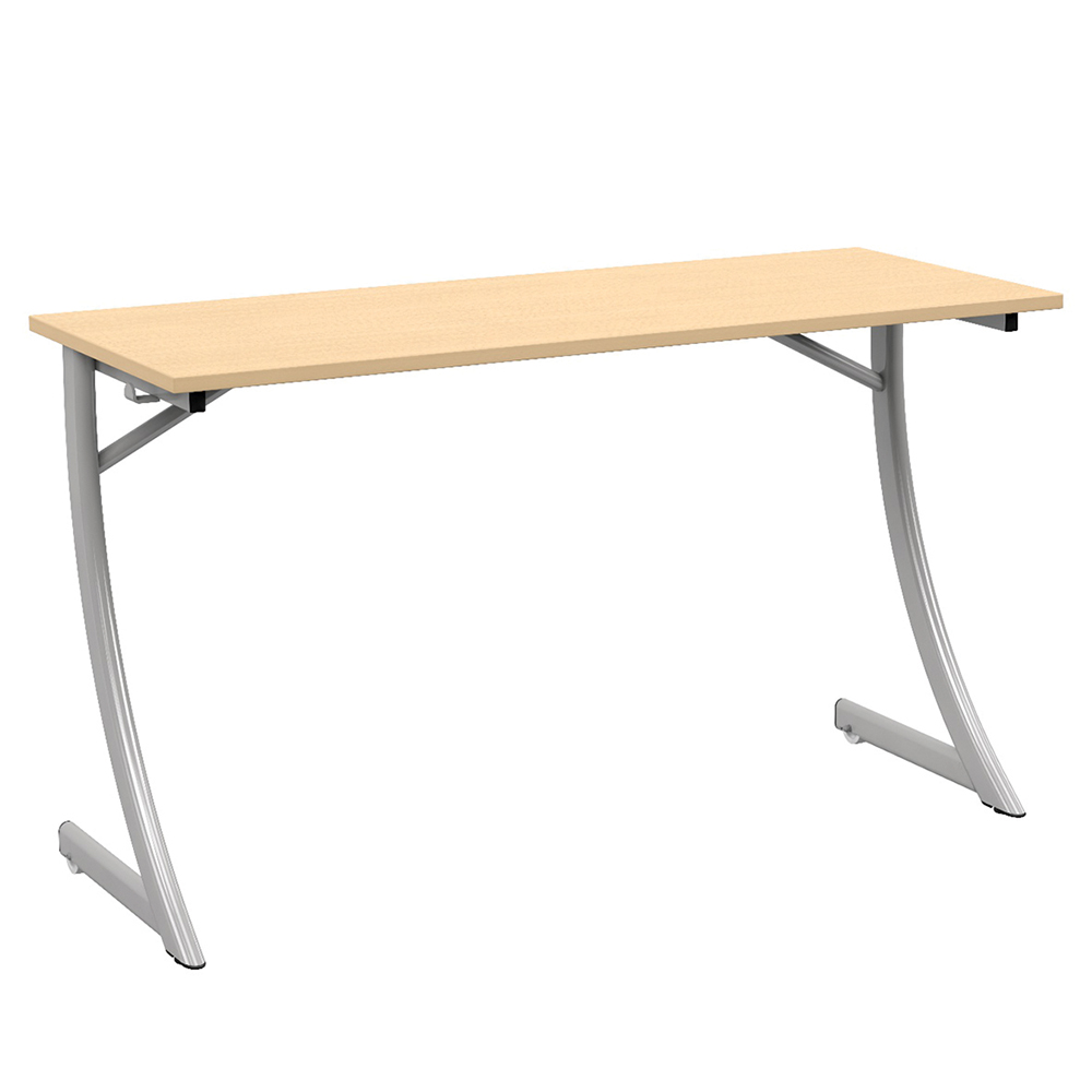 Table C1700 mobile plateau ép.21 mm stratifié chant ABS piètement époxy - 130x50 cm - T6