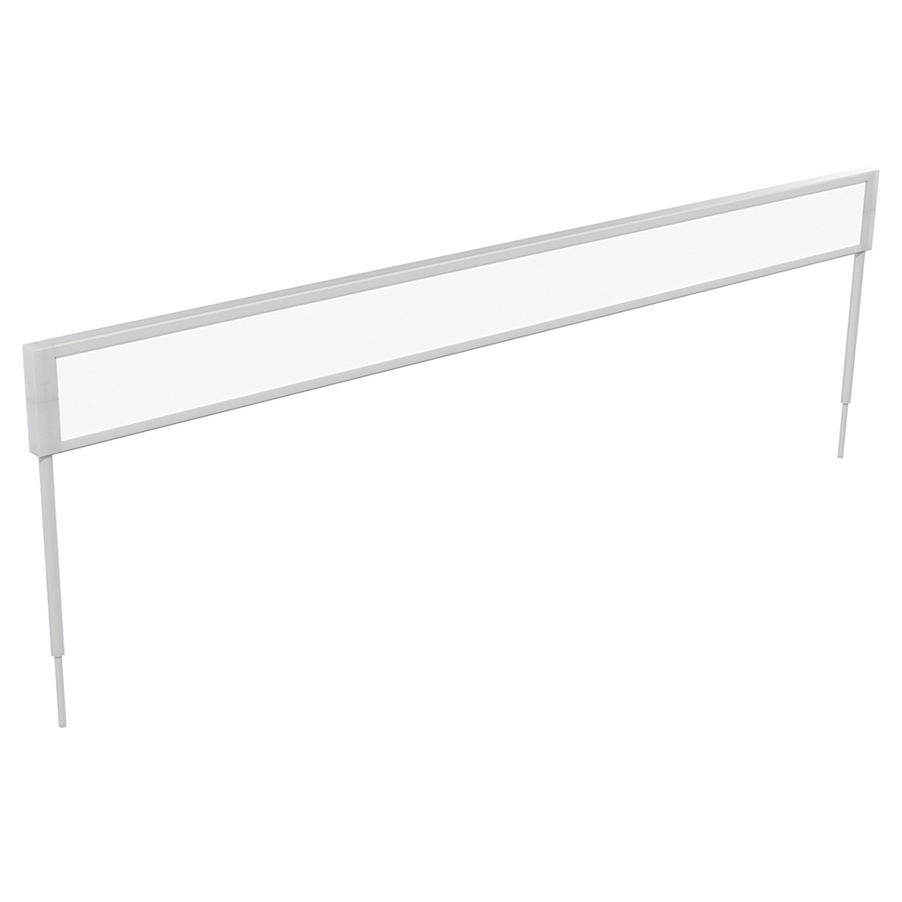 [MO-DBE000021] Signalétique frontale LINÉAL ABS et plexiglas pour structure de départ - L90 cm - Blanc