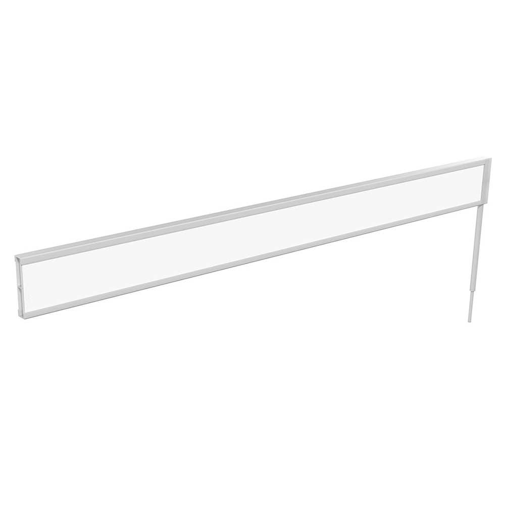 [MO-DBE000022] Signalétique frontale LINÉAL ABS et plexiglas pour structure suivante - L90 cm - Blanc