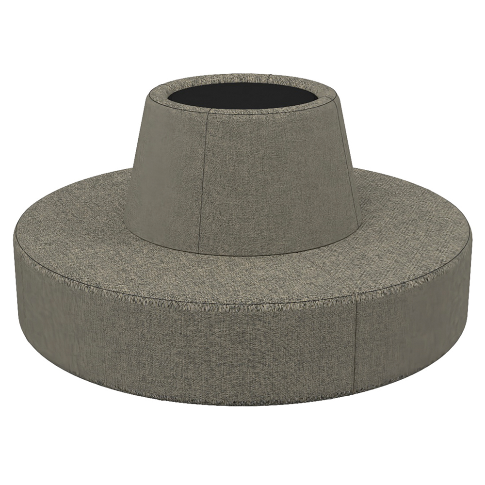 [MO-DFB000079] Banquette RAMY 6 places avec pot de fleur tissu STEP MELANGE - D200xH101,9 cm