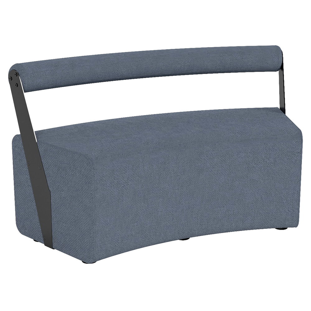 [MO-DFB000081] Banquette RAMY 2 places concave tissu STEP MELANGE - L128xP61,5xH75 cm