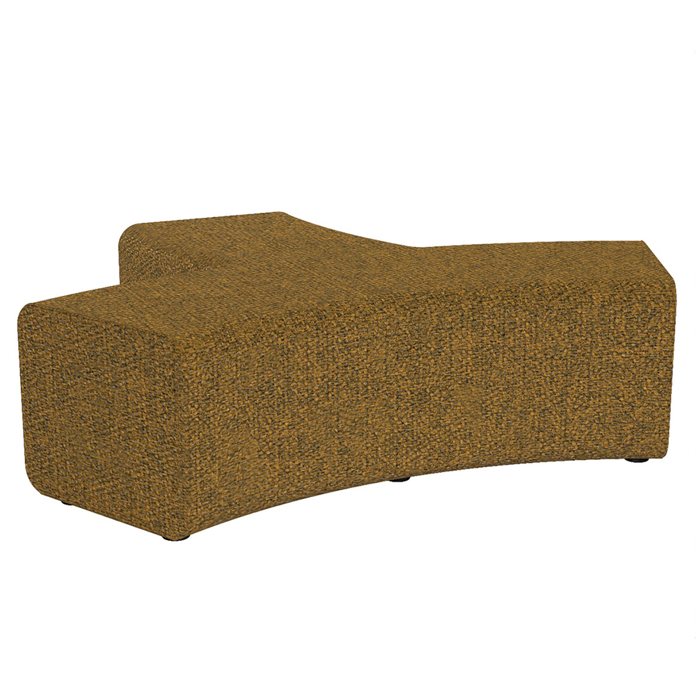 [MO-DFB000083] Pouf RAMY 3 places tissu STEP MELANGE - L163xP117,6xH46 cm