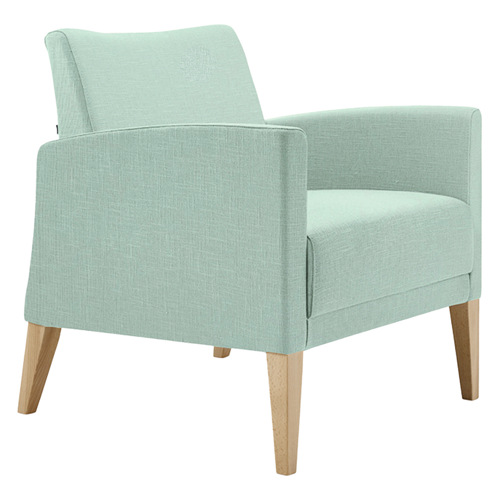 [MO-DFF000104] Fauteuil CASSIS tissu enduit piètement bois - L68xP71xH78cm
