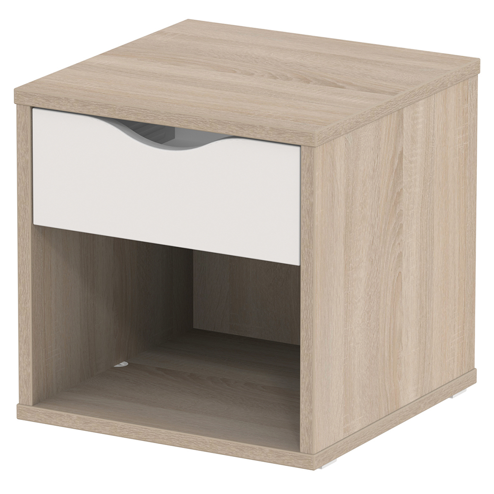 Chevet HABITAT 1 niche 1 tiroir mélaminé - L40xP40xH40 cm