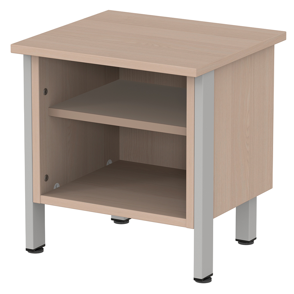 [MO-DLC000105] Chevet CUBIK 1 tablette mélaminé piètement époxy - L45xP40,5xH47,5 cm