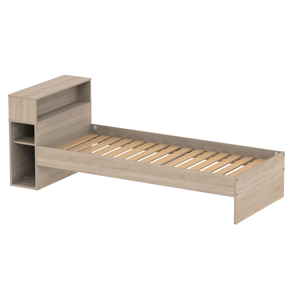 Lit cosy HABITAT mélaminé sommier à lattes rigides H34 cm - 90x210 cm