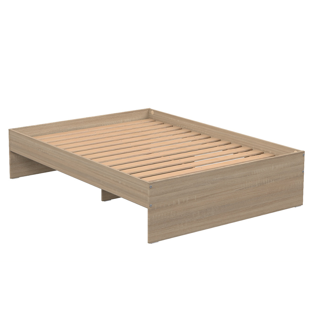 [MO-DLL000622] Lit HABITAT mélaminé sommier à lattes rigides H34 cm - 140x200 cm