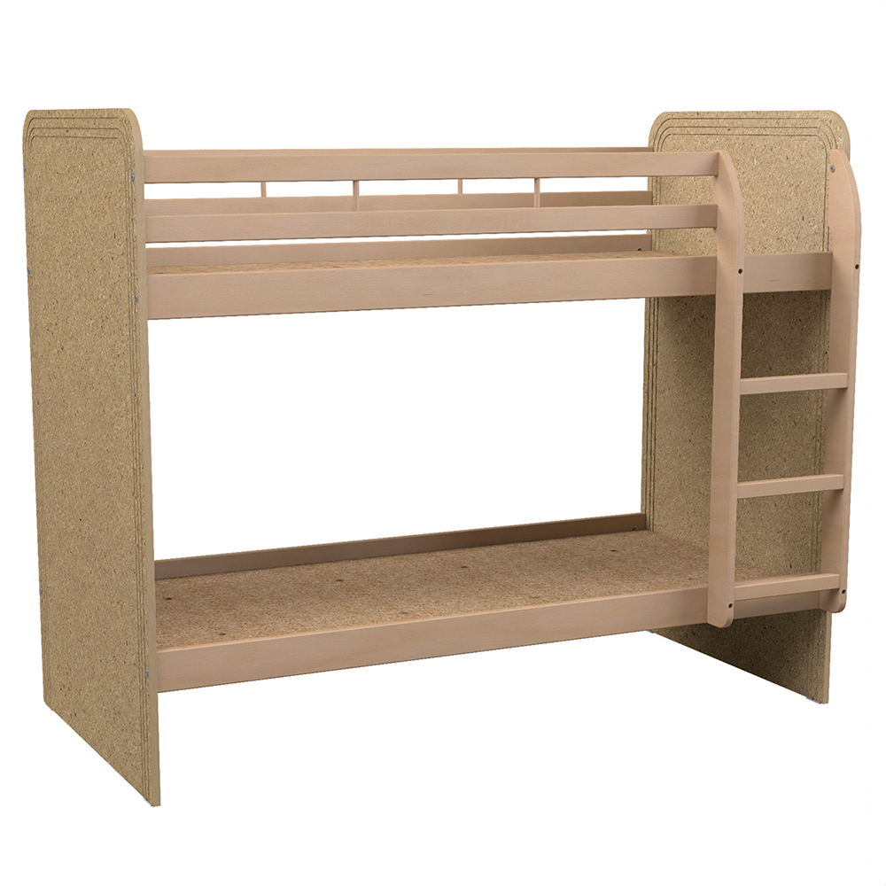 Lit superposé COSMO médium et bois sommier aggloméré - 80x190 cm